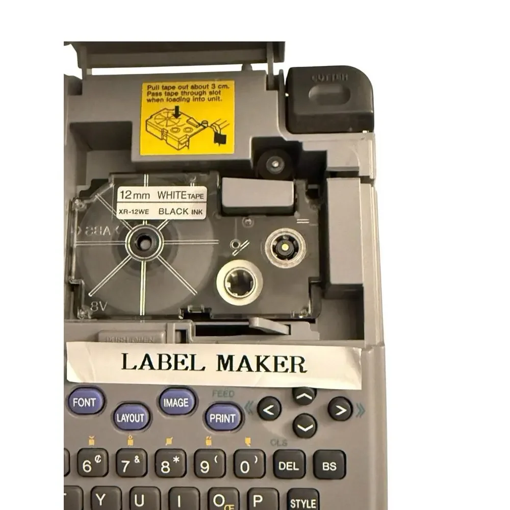 Casio KL-7000 Label Thermal Label Printer Tested Working - No Power Adapter Incl